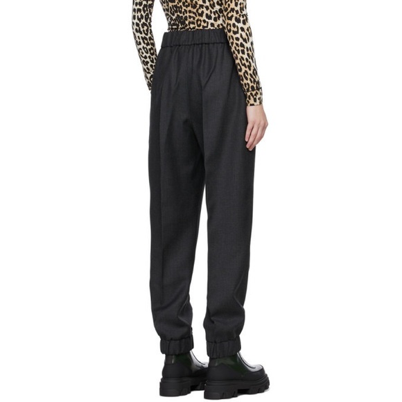 NWT GANNI Grey Elasticized Suiting Trousers (Size 36 EU) - Picture 4 of 6